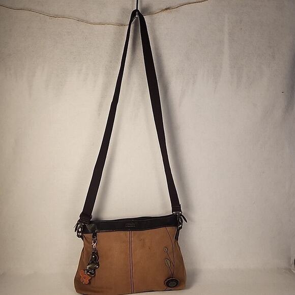 CHALA Crossbody Purse Hobo Handbag Funky Boho Momcore Canvas Fox Charm - Picture 2 of 16